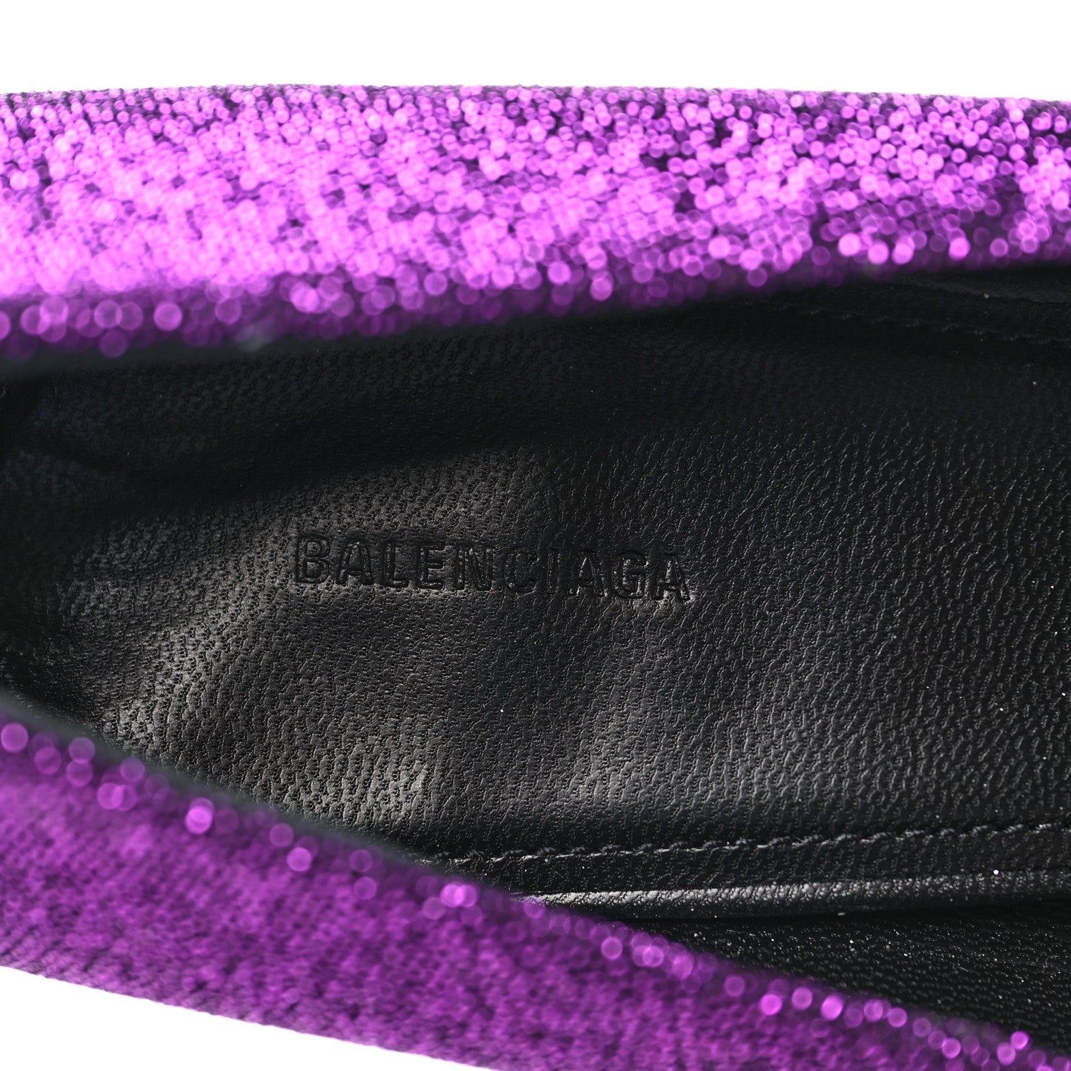 Balenciaga Shiny Fabric Square Knife 110mm Pumps 41 Purple 7 of 9