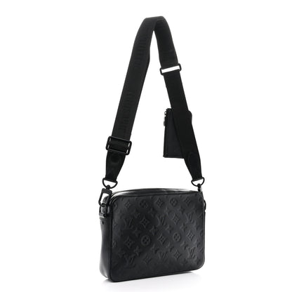 Louis Vuitton Calfskin Monogram Shadow Duo Messenger Black 3 of 11