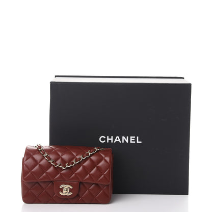 Chanel Lambskin Quilted Mini Rectangular Flap Red 8 of 8