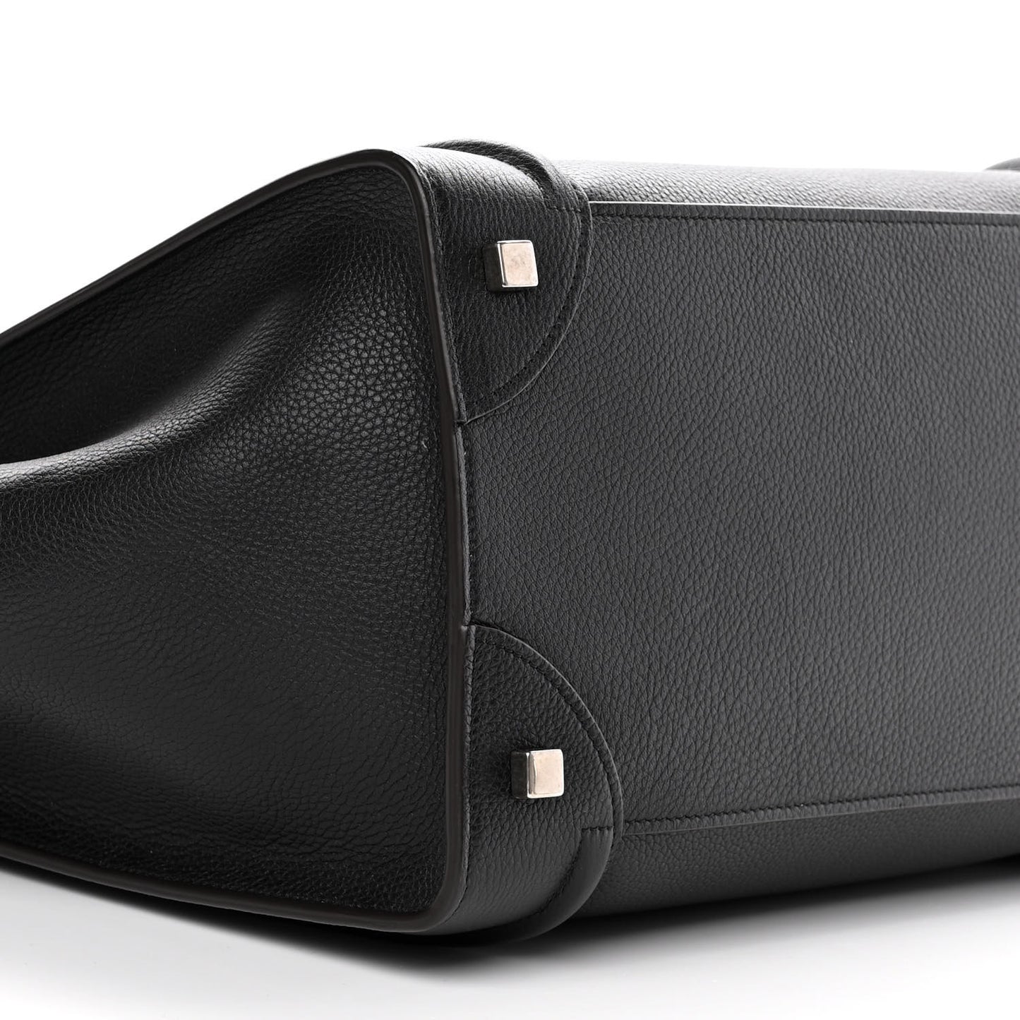 Drummed Calfskin Mini Luggage Black