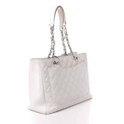 Chanel Caviar Quilted Grand Shopping Tote GST White 4 of 23
