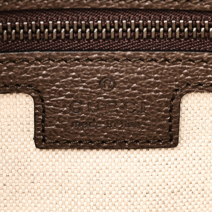Gucci GG Supreme Monogram Textured Dollar Calfskin Web Ophidia Wristlet Shoulder Bag Beige Ebony New Acero 6 of 10