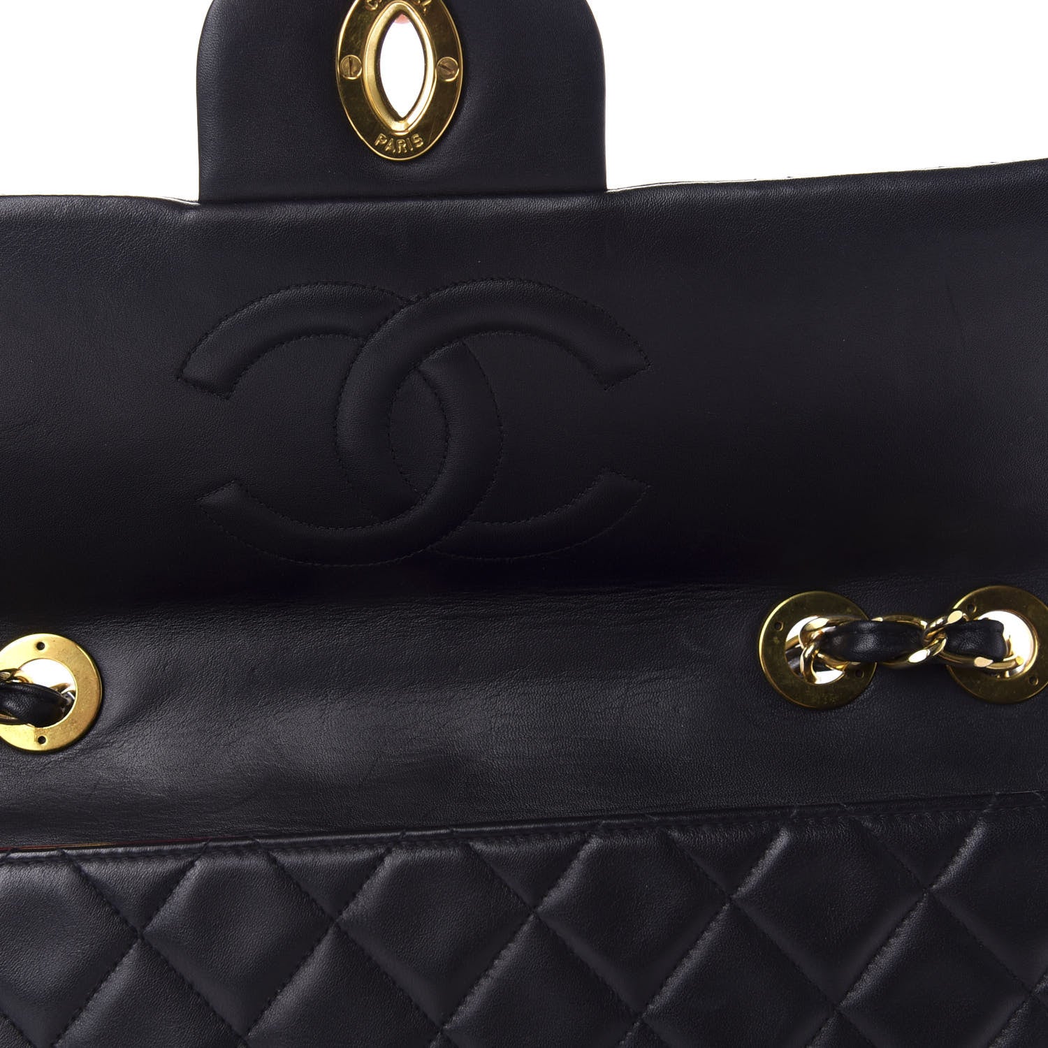 Chanel Lambskin Quilted XL Jumbo Single Flap Black 10 of 12