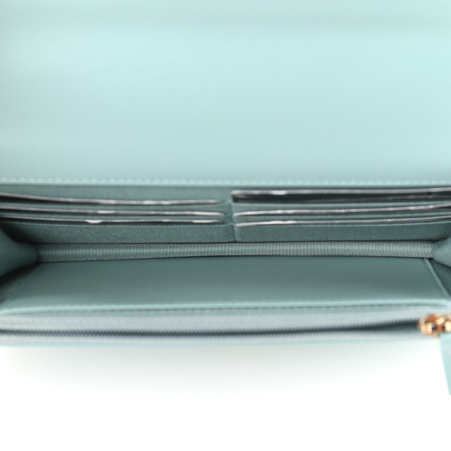 Chanel Lambskin Quilted Chanel 19 Wallet On Chain WOC Light Blue 5 of 10
