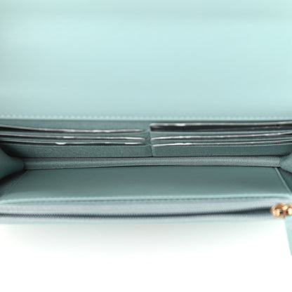 Chanel Lambskin Quilted Chanel 19 Wallet On Chain WOC Light Blue 5 of 10