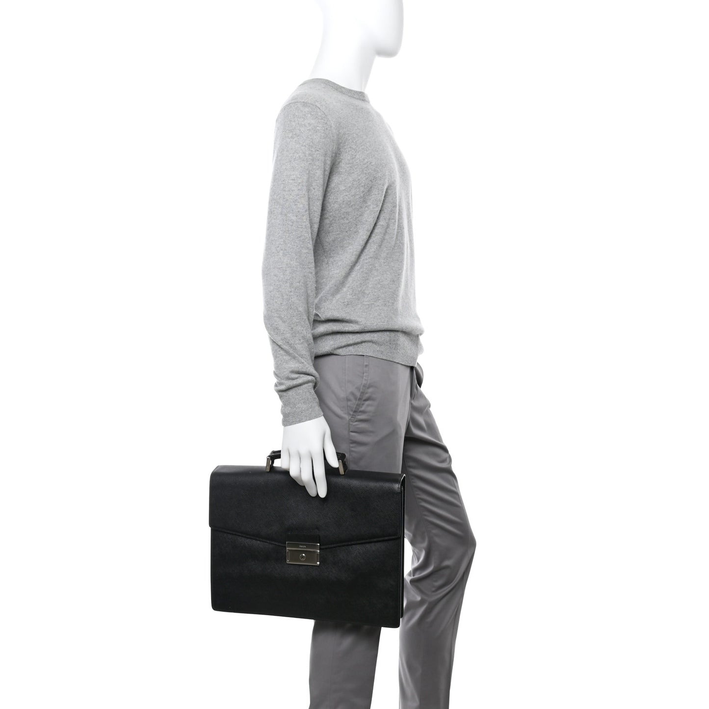 Saffiano Briefcase Black