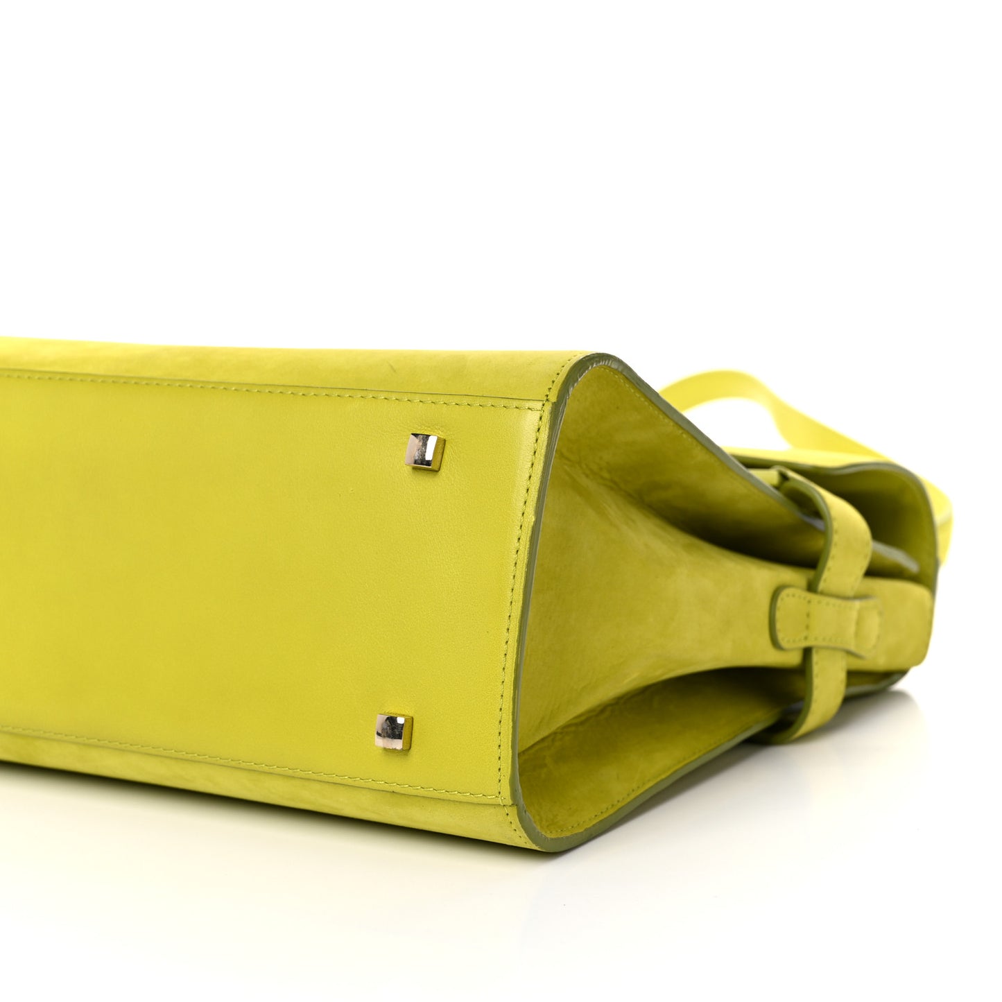 Suede Crocodile Tempete Satchel Green