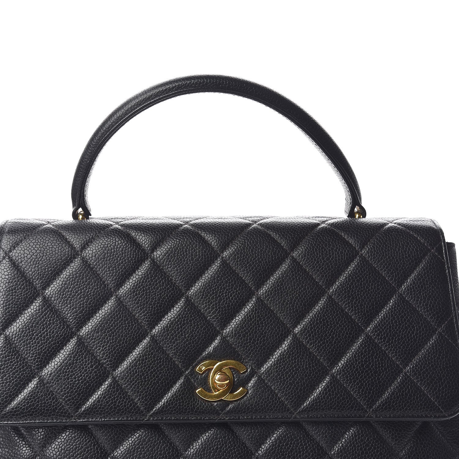 Chanel Caviar Quilted Jumbo Kelly Flap Black 8 of 11
