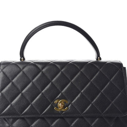 Chanel Caviar Quilted Jumbo Kelly Flap Black 8 of 11