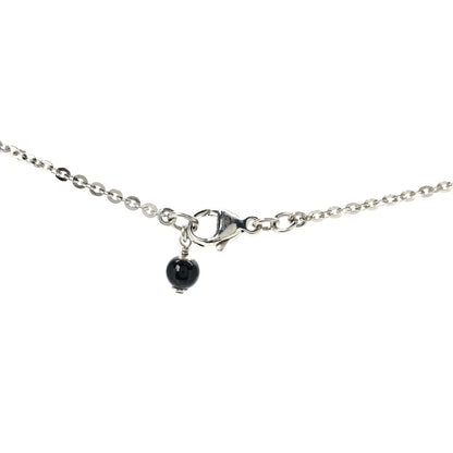 Chanel Crystal CC Pendant Necklace Silver 4 of 6