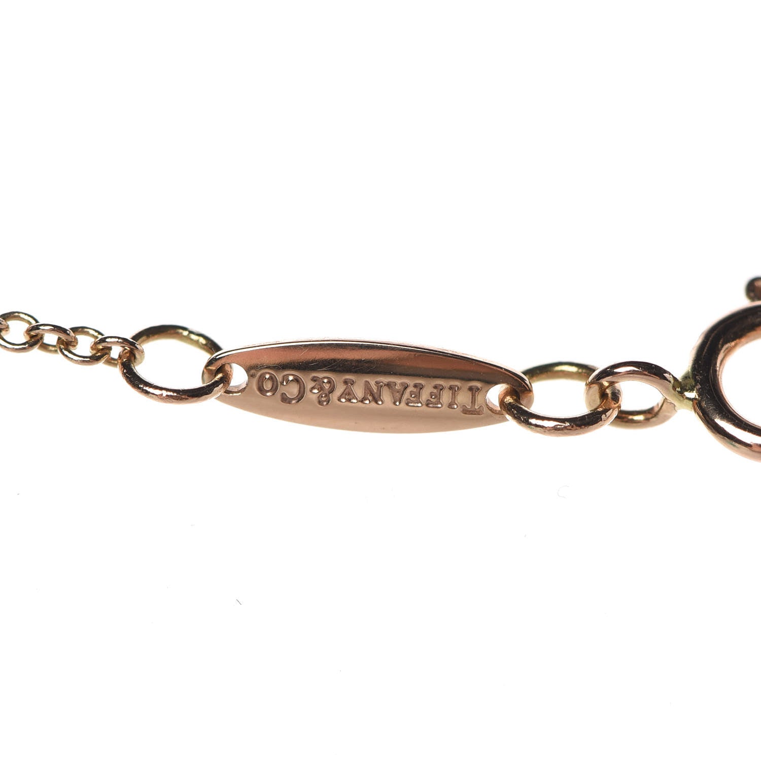 Tiffany 18K Rose Gold Diamond .17ct Elsa Peretti Diamonds by the Yard Pendant Necklace 6 of 9