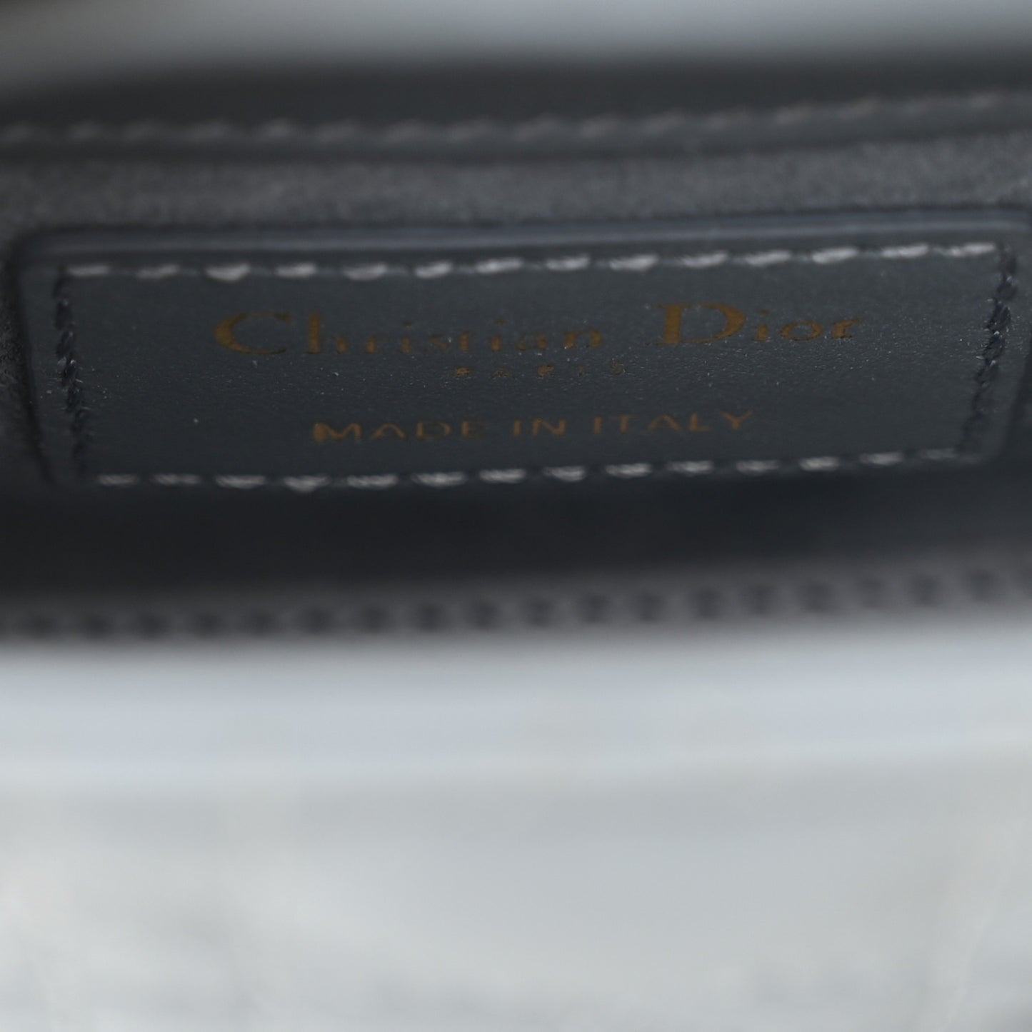 Lambskin Cannage Micro Lady Dior Cloud Gray