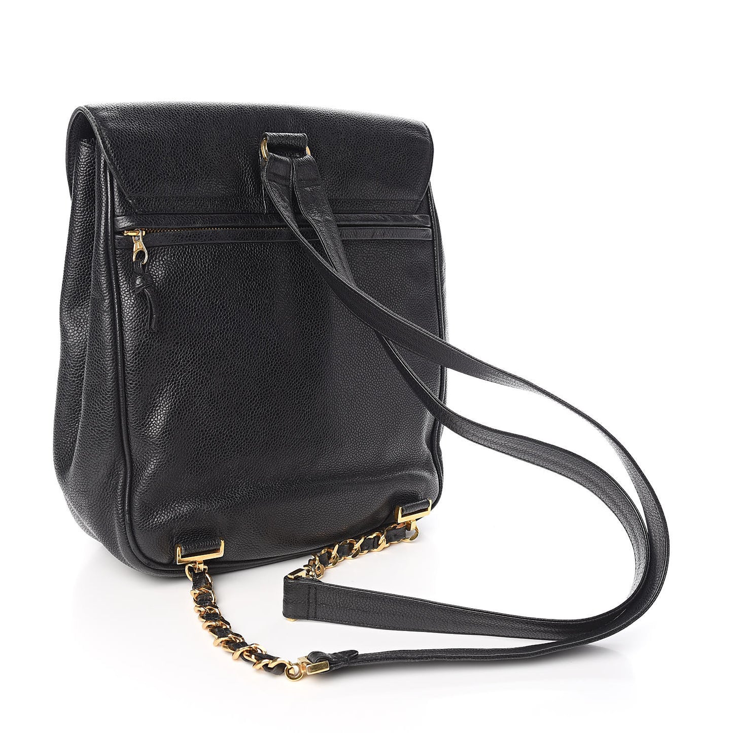 Caviar Drawstring Backpack Black