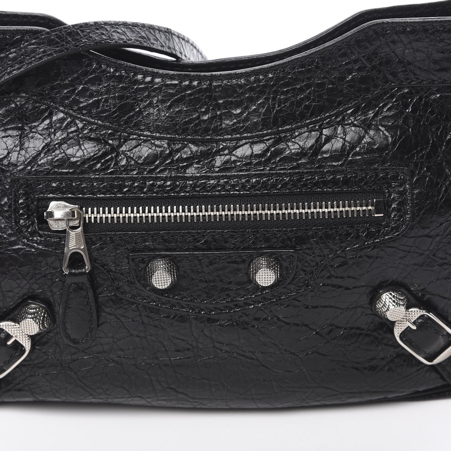 Agneau Giant 12 Silver Hardware Hip Black