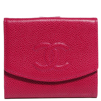 Chanel Caviar Compact Timeless CC Wallet Dark Pink 1 of 9