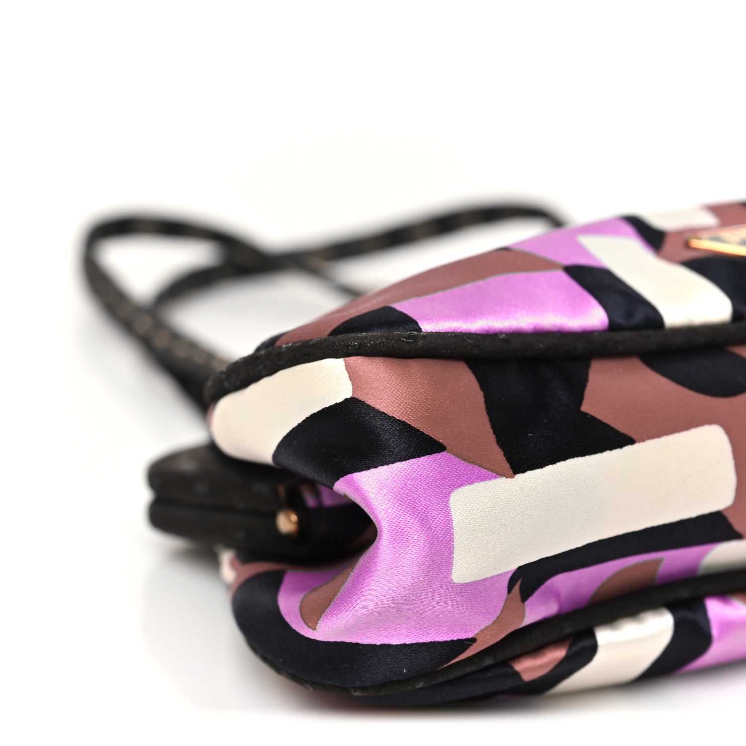 Prada Satin Geometric Kisslock Clutch Multicolor 8 of 10