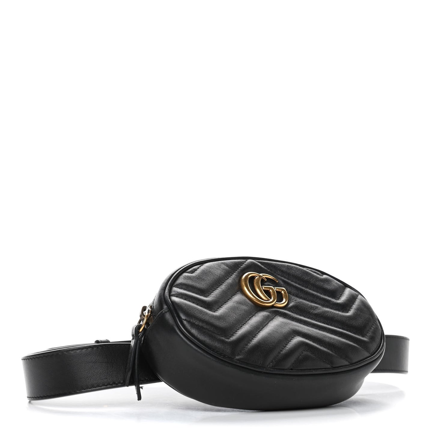 Calfskin Matelasse GG Marmont Belt Bag 85 34 Black