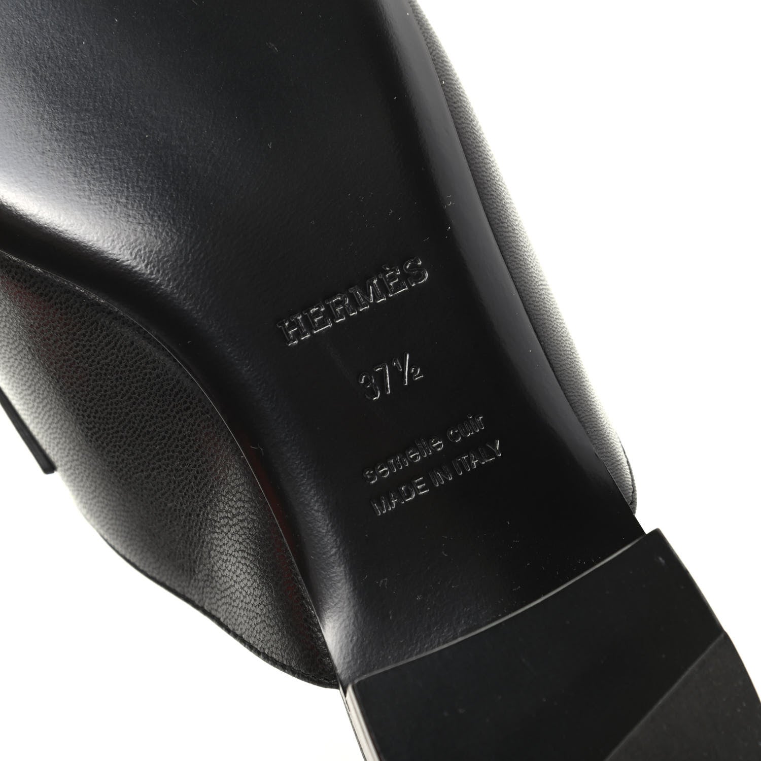 Hermes Goatskin Trocadero Mule 37.5 Black 9 of 11