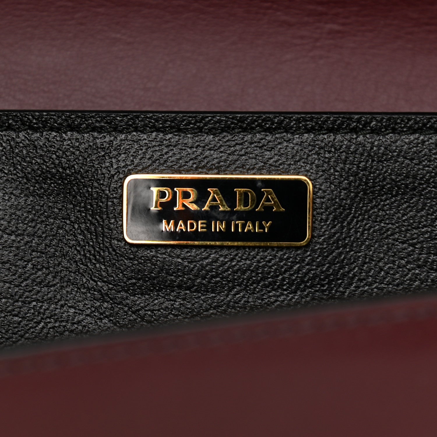 Prada City Calfskin Saffiano Cahier Bag Granato Black 6 of 8
