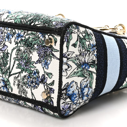 Christian Dior Canvas Embroidered Print Medium Lady D-Lite Blue Multicolor 10 of 11