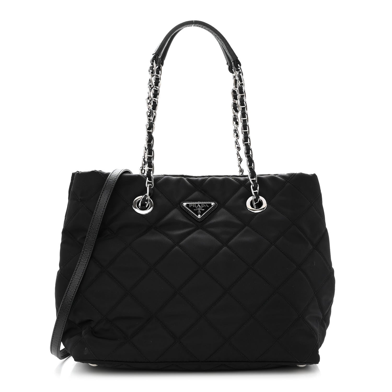 Prada Nylon Tessuto Impuntu Quilted Tote Black 1 of 10