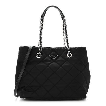 Prada Nylon Tessuto Impuntu Quilted Tote Black 1 of 10