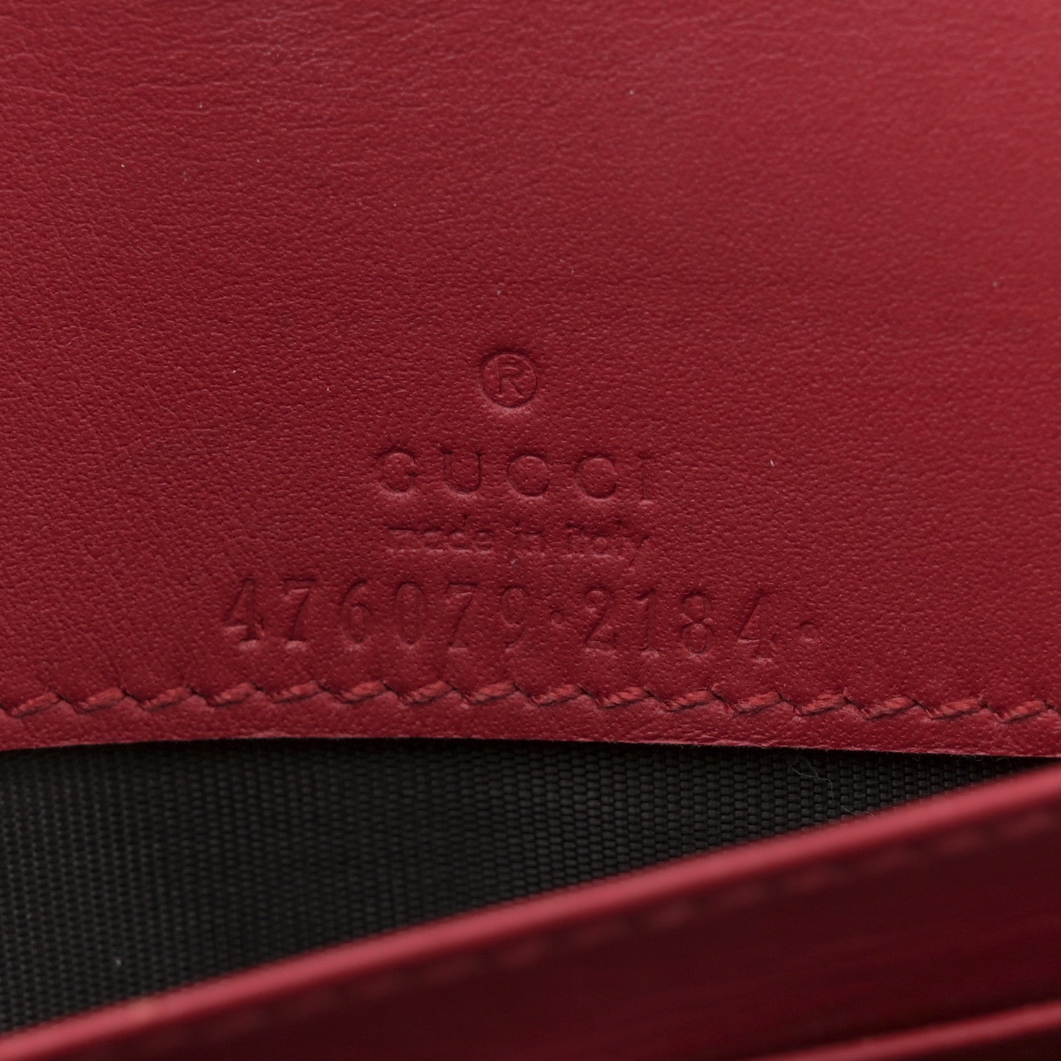 Gucci Calfskin Queen Margaret Chain Wallet Blue Agata Hibiscus Red Mystic White 6 of 10