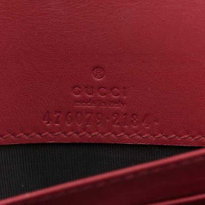 Gucci Calfskin Queen Margaret Chain Wallet Blue Agata Hibiscus Red Mystic White 6 of 10