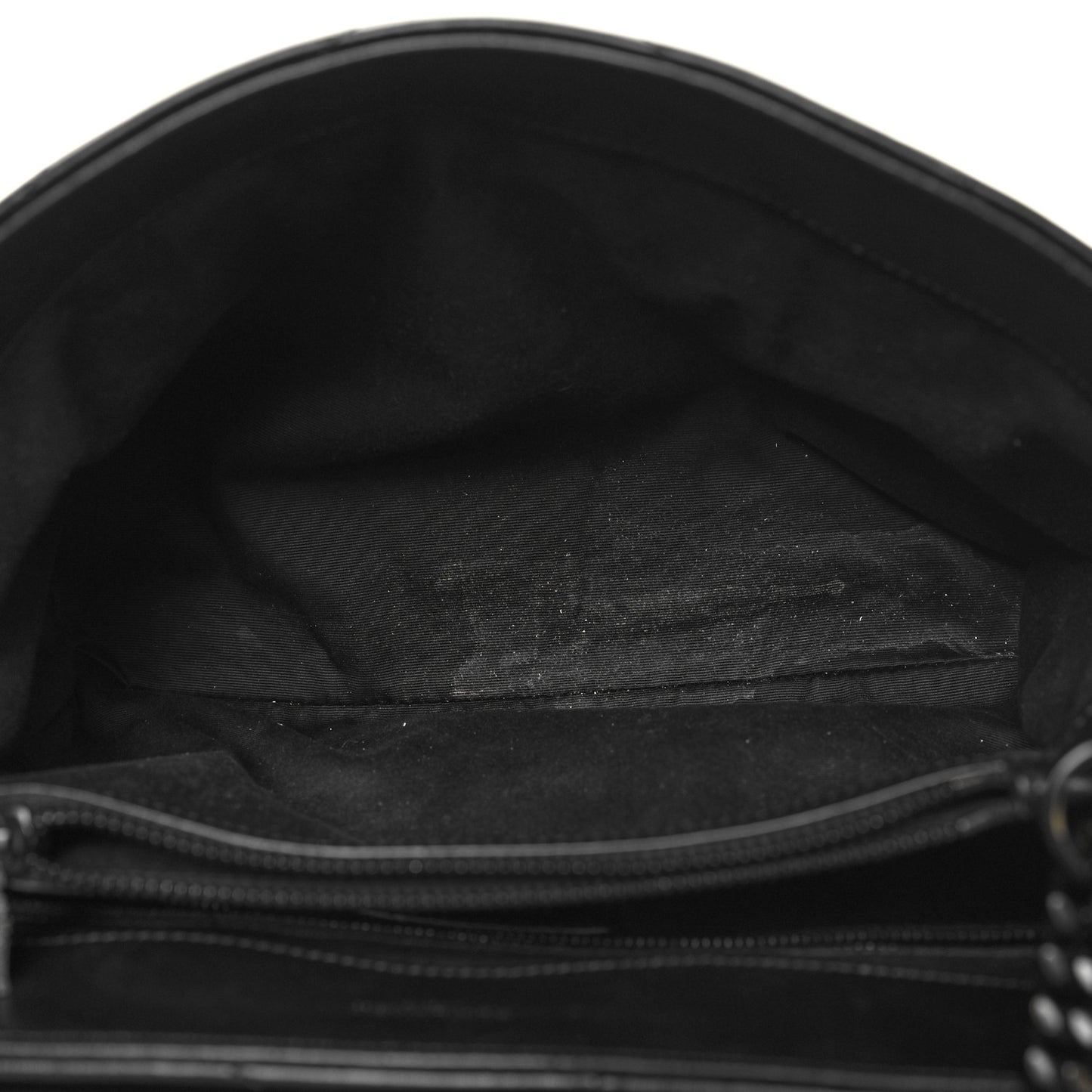 Calfskin Y Quilted Monogram Monochrome Medium Loulou Chain Satchel Black