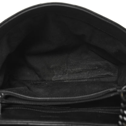 Saint Laurent Calfskin Y Quilted Monogram Monochrome Medium Loulou Chain Satchel Black 4 of 10