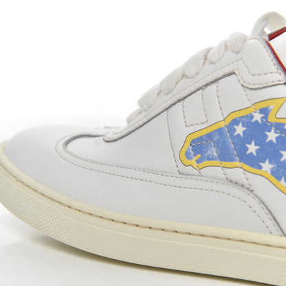 Hermes Calfskin Printed Quicker Sneakers 35.5 White 10 of 12
