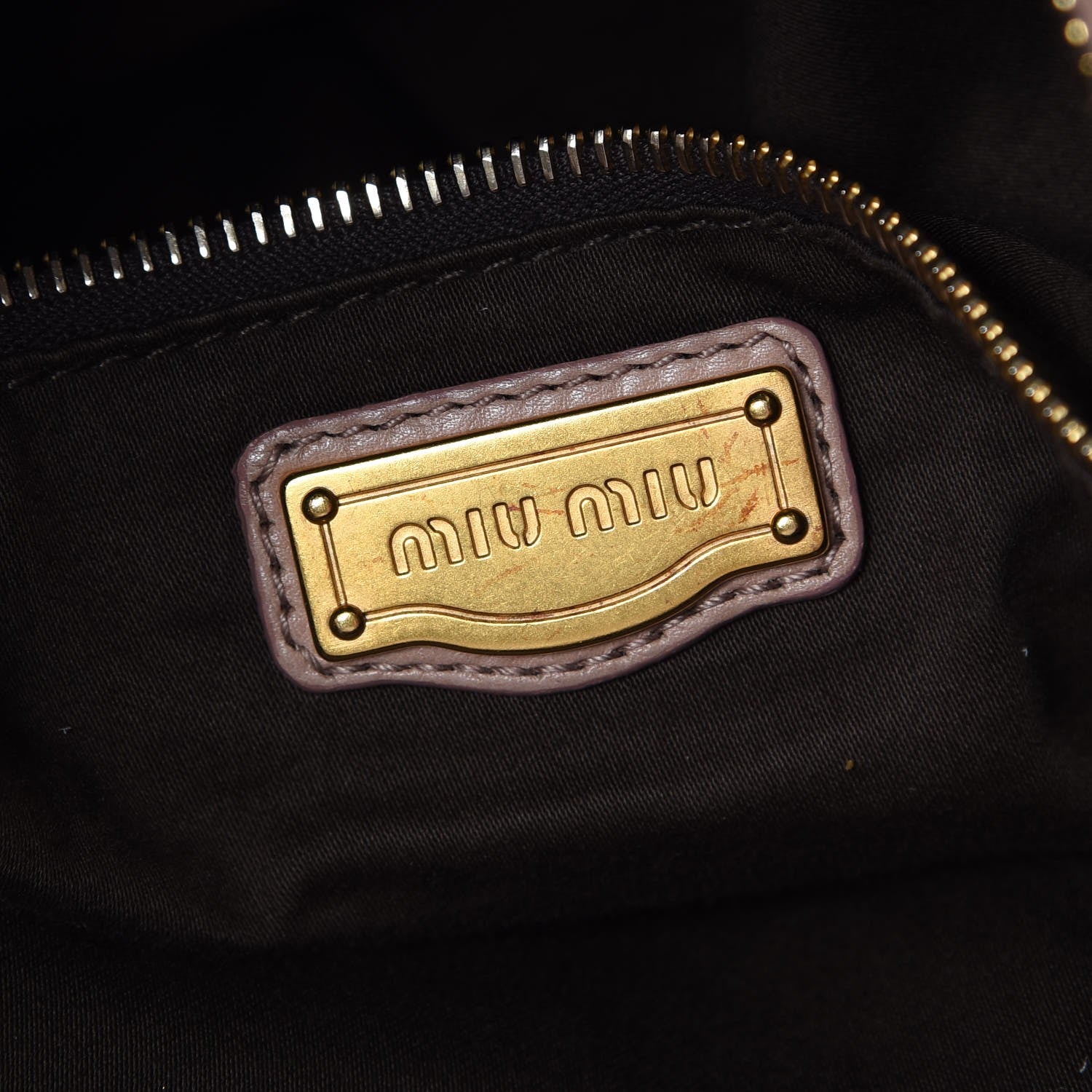 Miu Miu Vitello Medium Bow Bag Mughetto 6 of 17