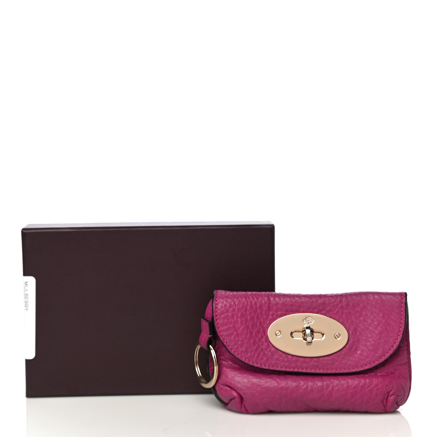 Mulberry Grained Calfskin Darley Key Pouch Violet 9 of 10