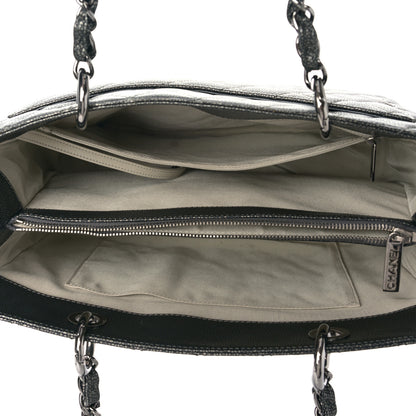 Chanel Metallic Caviar Quilted Grand Shopping Tote GST Dark Silver 5 of 9