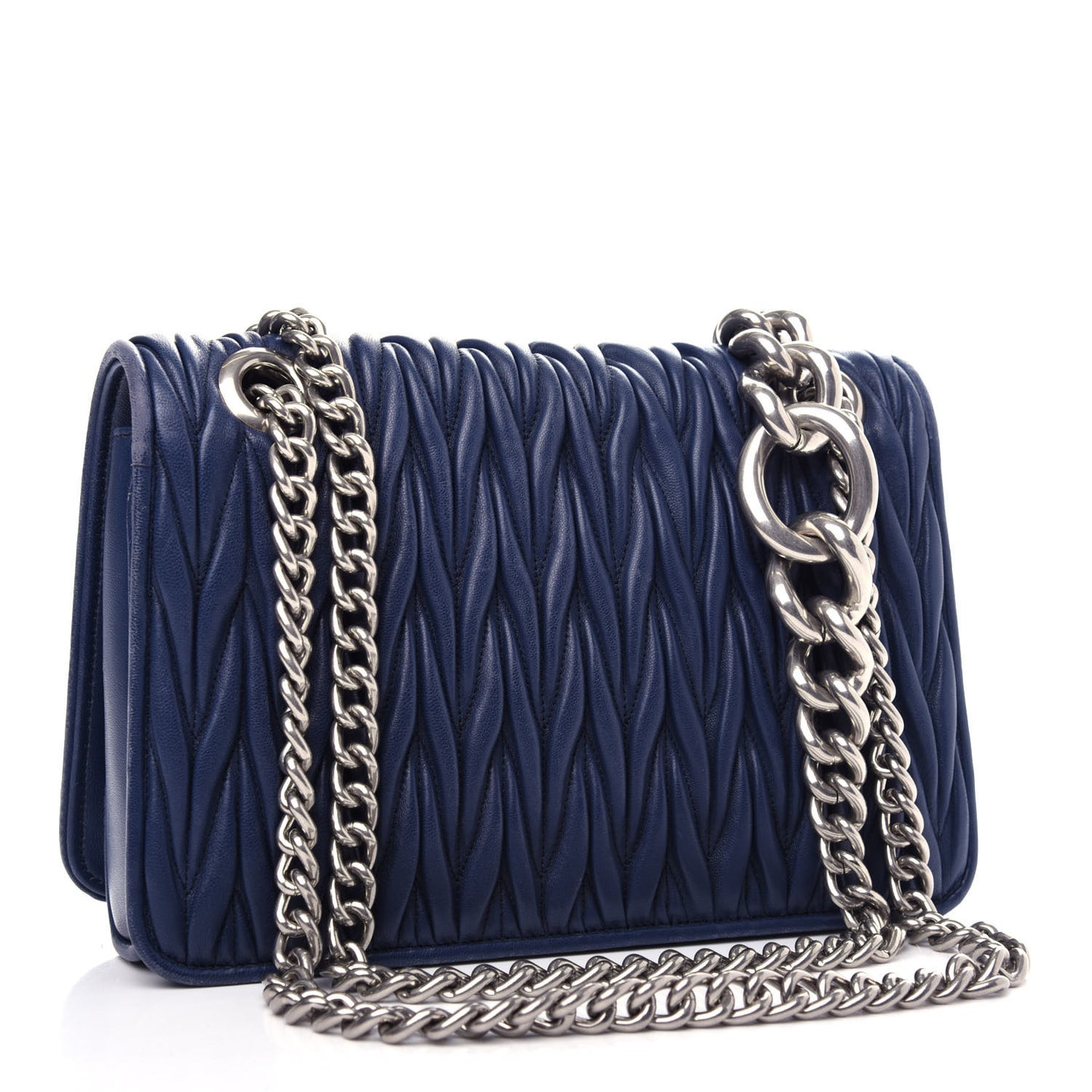 Nappa Matelasse Club Shoulder Bag Oltremare