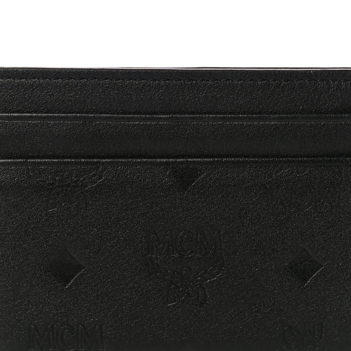 Calfskin Ottomar Monogram Mini Card Case Black