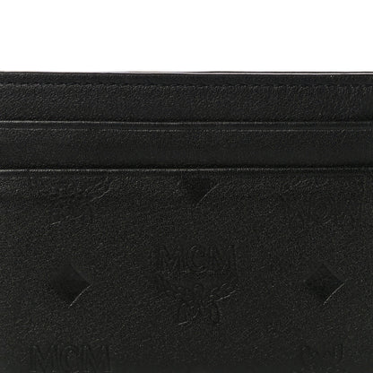 MCM Calfskin Ottomar Monogram Mini Card Case Black 7 of 9