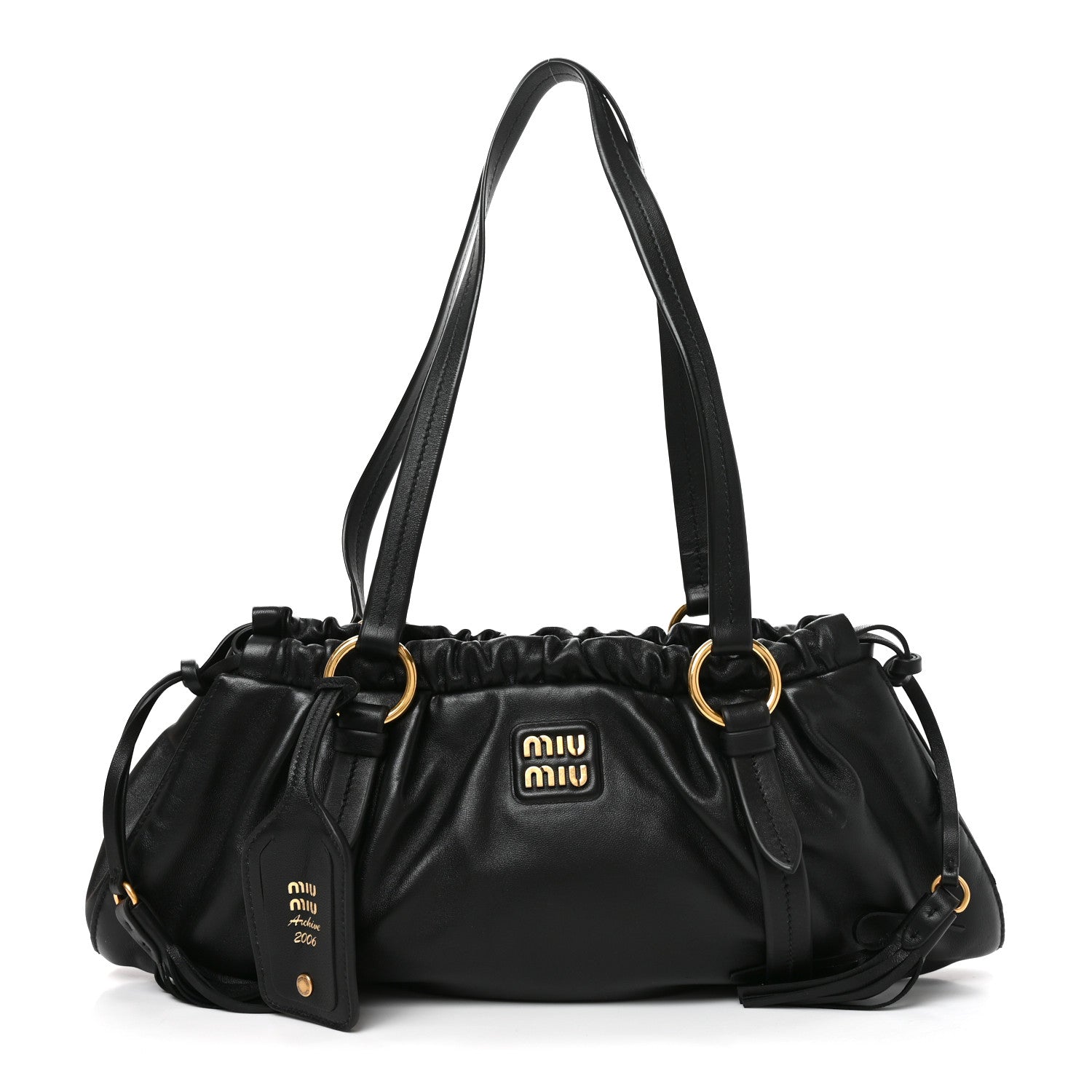 Miu Miu Nappa Joie Shoulder Bag Black 1 of 9