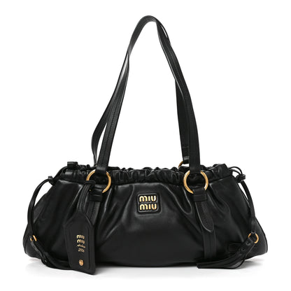Miu Miu Nappa Joie Shoulder Bag Black 1 of 9