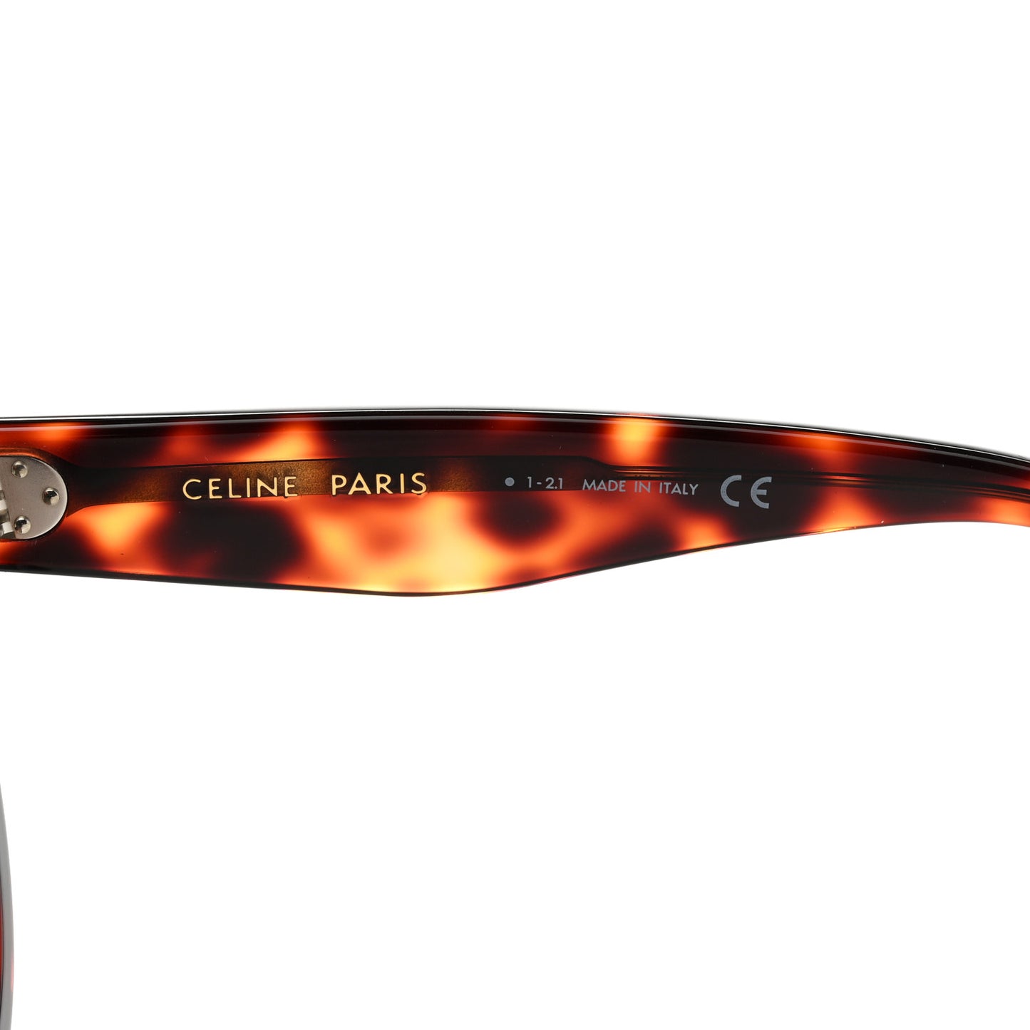 Acetate Studded Mineral Round Sunglasses CL40031 Tortoise