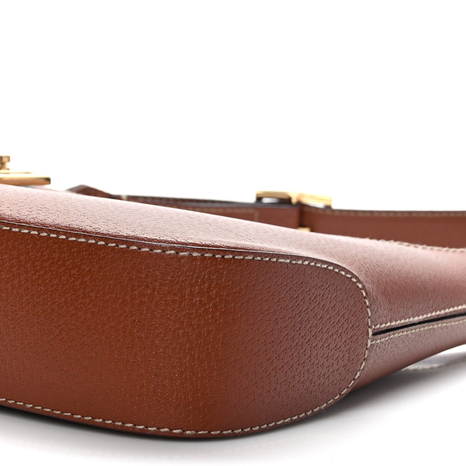 Salvatore Ferragamo Pigskin Shoulder Bag Brown 8 of 8