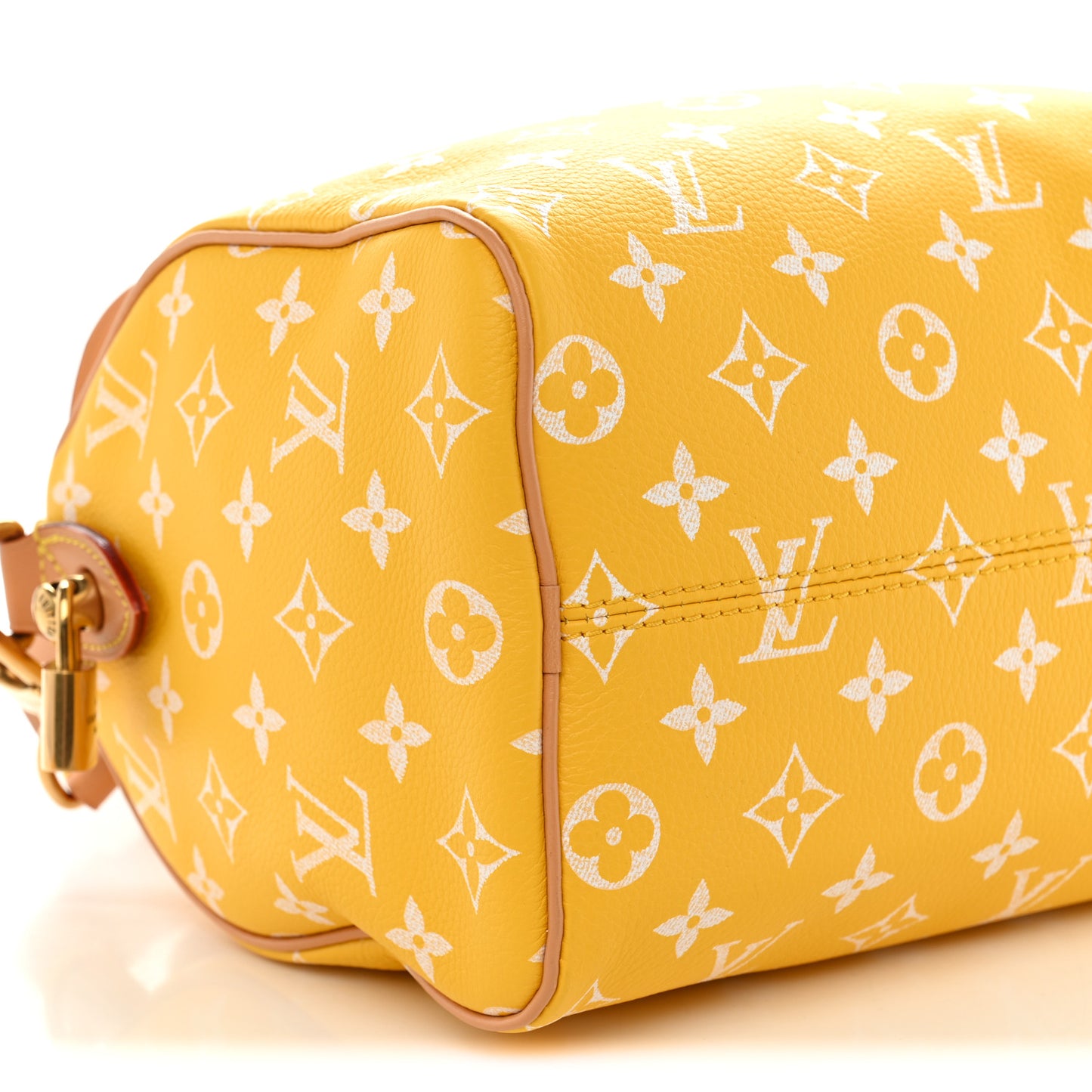 Calfskin Monogram Speedy P9 Bandouliere 25 Jaune Mat