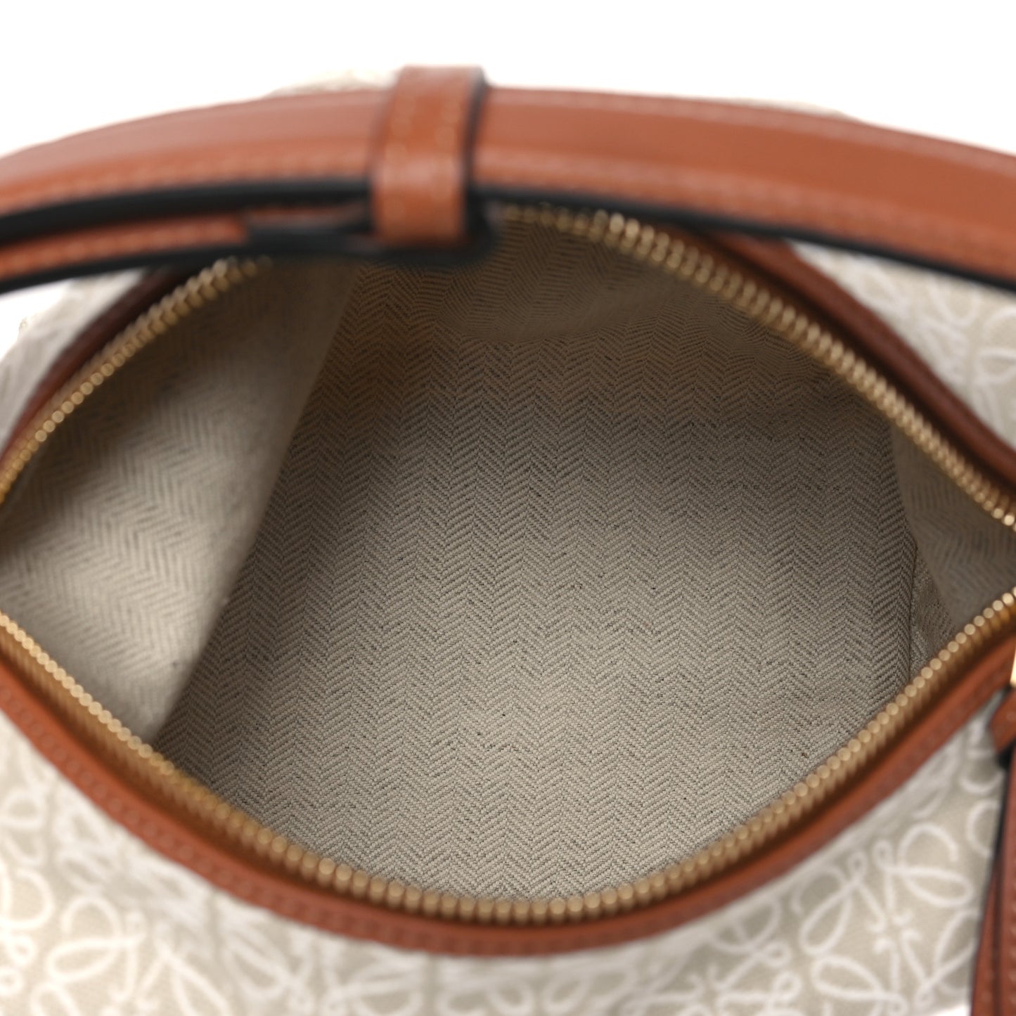 Jacquard Anagram Calfskin Small Cubi Bag Ecru Tan