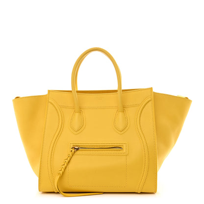 Celine Grained Calfskin Medium Phantom Luggage Yellow 1 of 10