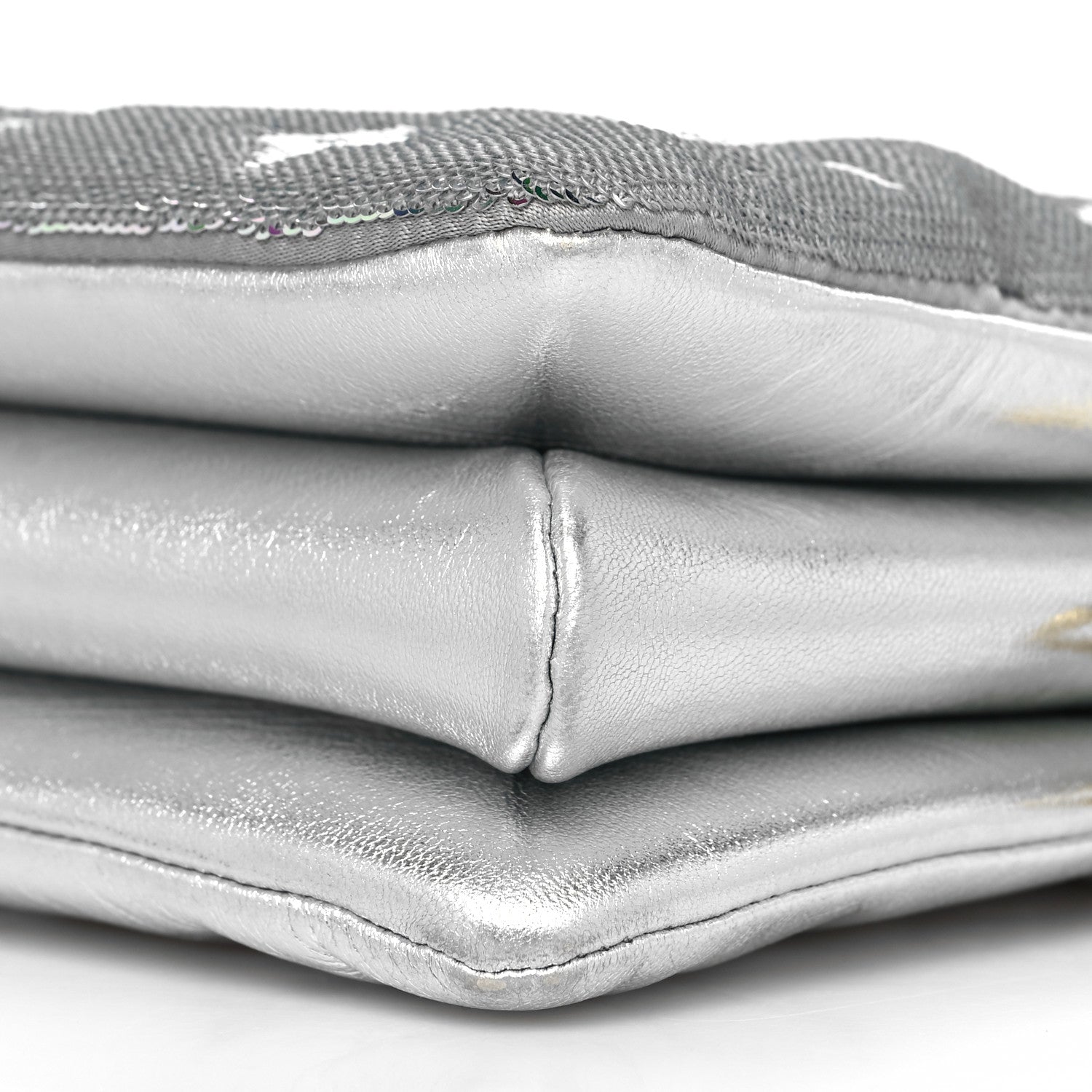 Louis Vuitton Satin Sequin Embroidered Monogram Coussin BB Silver 11 of 11