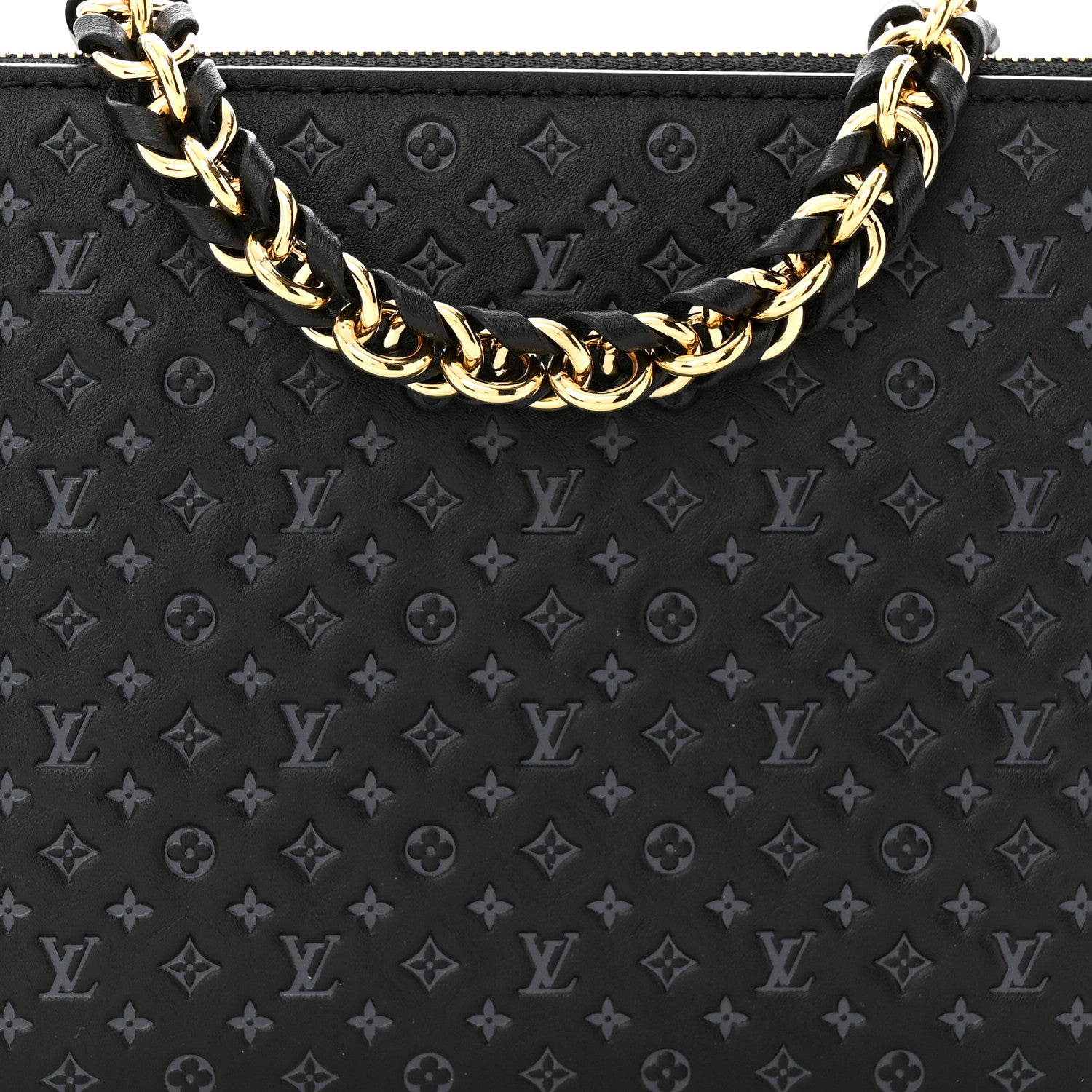 Louis Vuitton Calfskin Nanogram Embossed Lexington Pouch Black 7 of 9