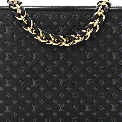 Louis Vuitton Calfskin Nanogram Embossed Lexington Pouch Black 7 of 9