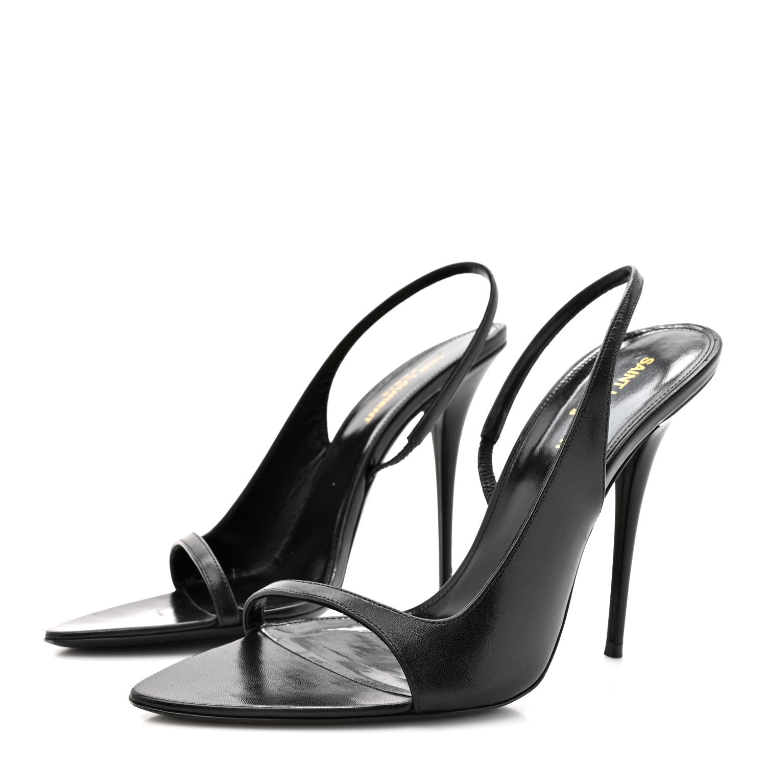 Saint Laurent Calfskin Gippy 110mm Sandals  40 Black 4 of 9