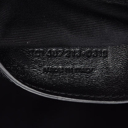 Saint Laurent Sheepskin Matelasse Chevron Monogram Monochrome Medium College Bag Black 7 of 12