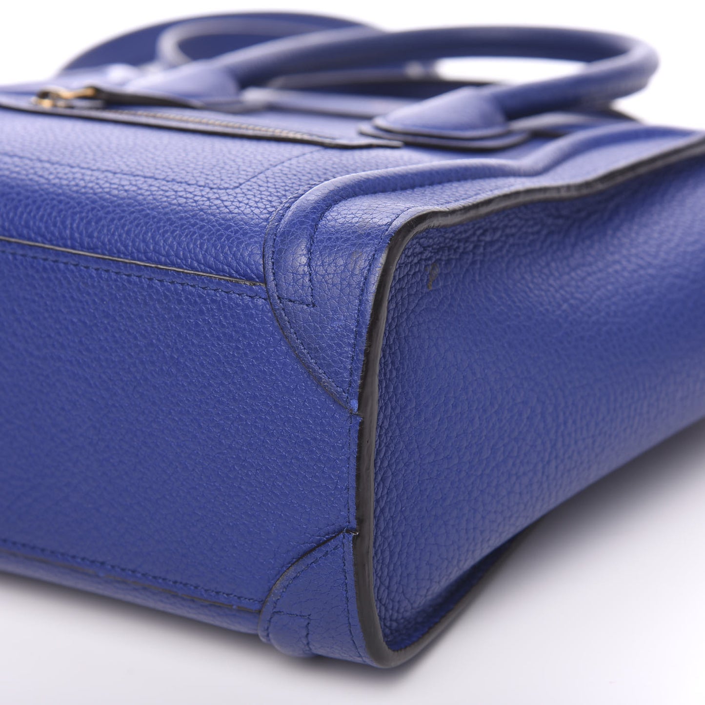 Drummed Calfskin Nano Luggage Indigo